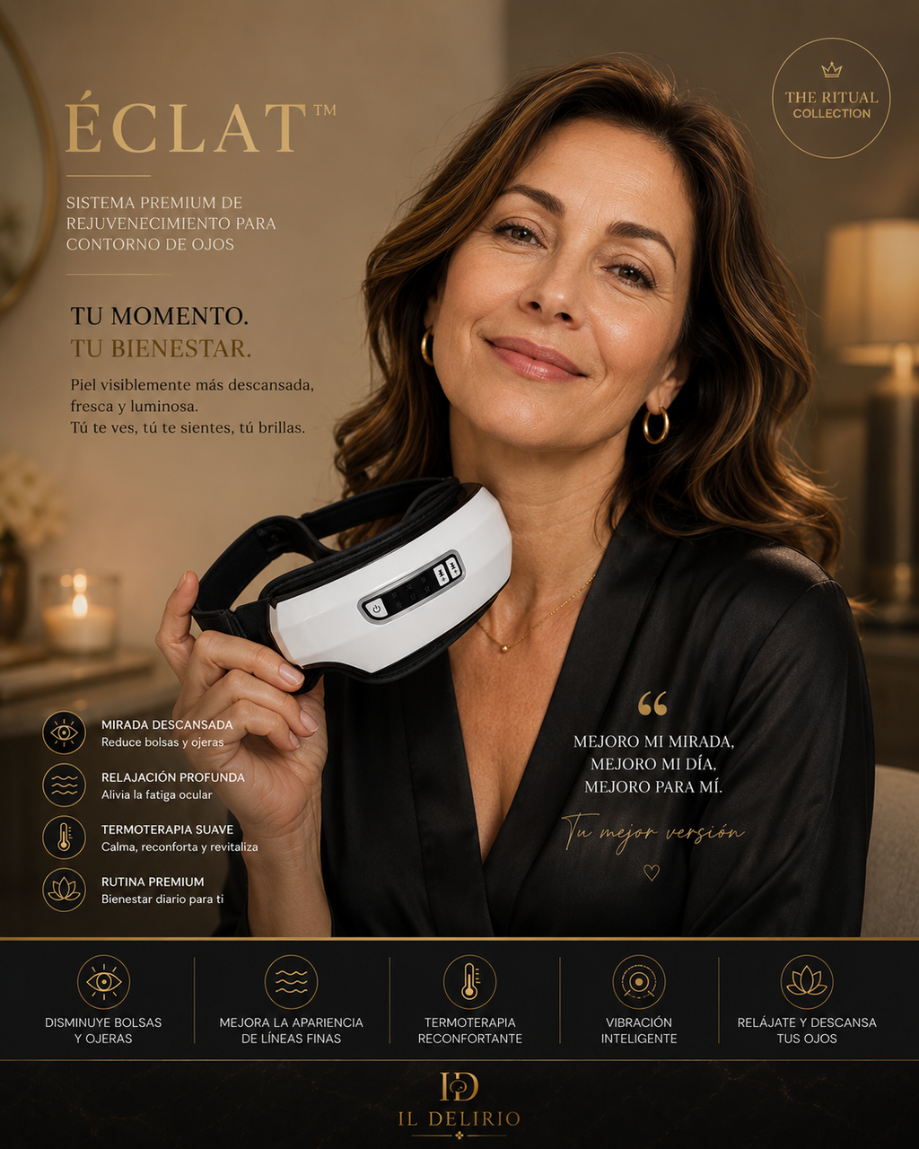 ÉCLAT™ | Sistema Premium de Rejuvenecimiento para Contorno de Ojos | IL DELIRIO