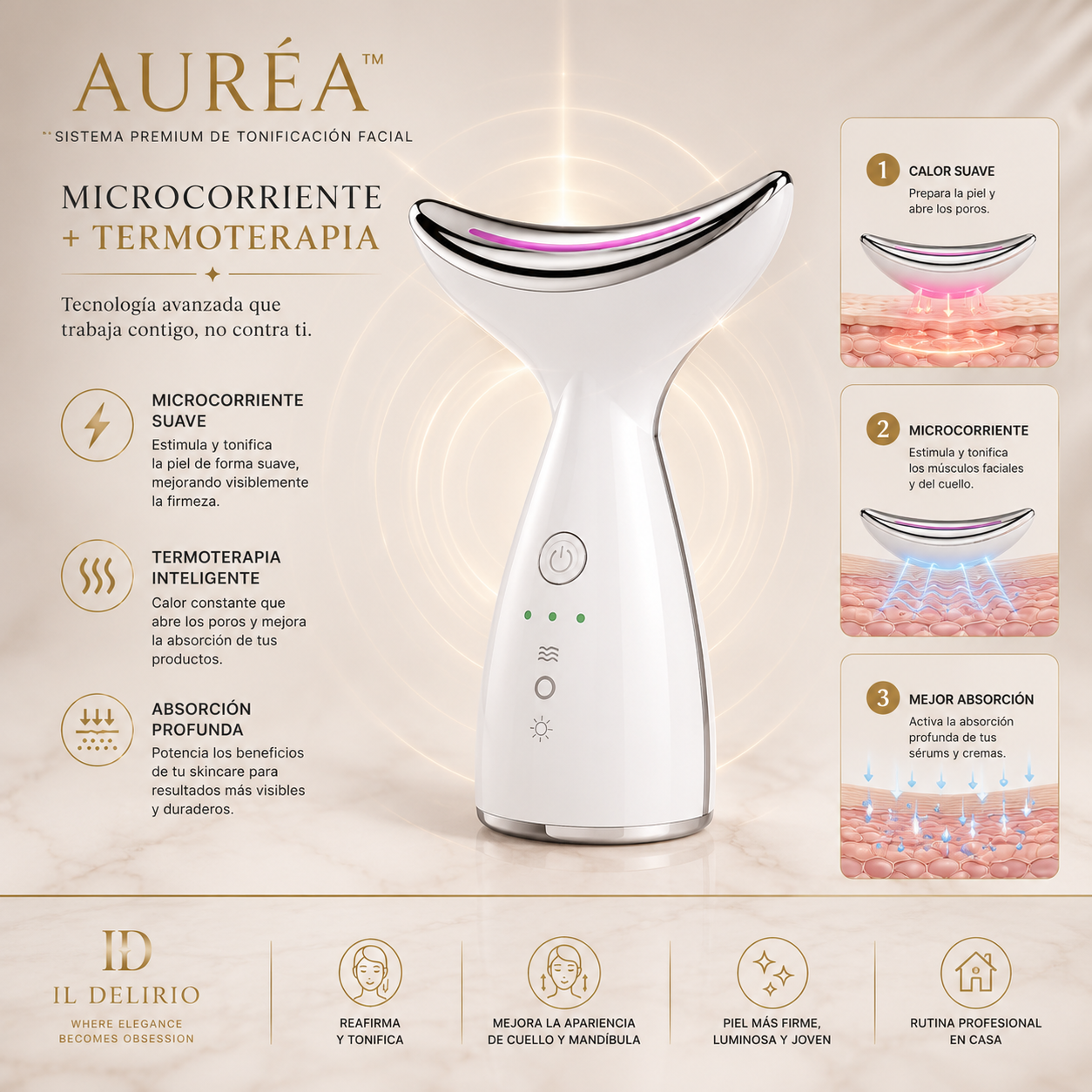 AURÉA™ | Tonificación Facial Premium