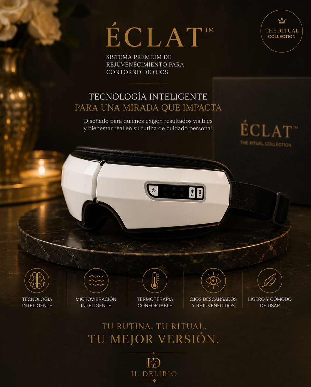 ÉCLAT™ | Sistema Premium de Rejuvenecimiento para Contorno de Ojos | IL DELIRIO